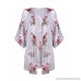 Defal Womens Casual Sheer Loose Shawl Floral Kimono Cardigan Summer Bikini Cover UpMedium Light Grey Medium
